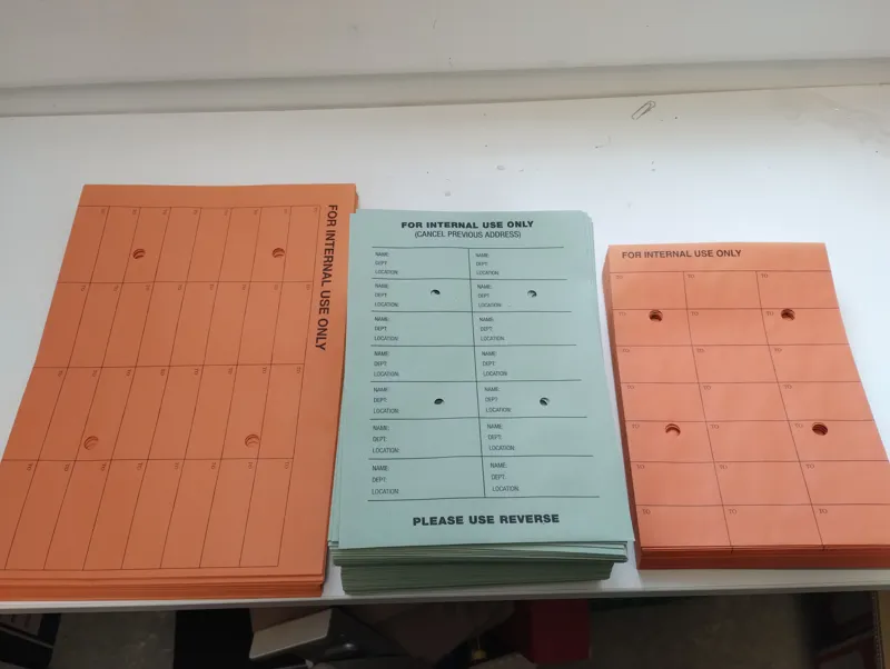 Internal Use Only Envelopes - Orange and Green (Bundle of 3 Pads)