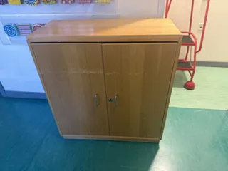 Wooden Storage Cabinet with Double Doors