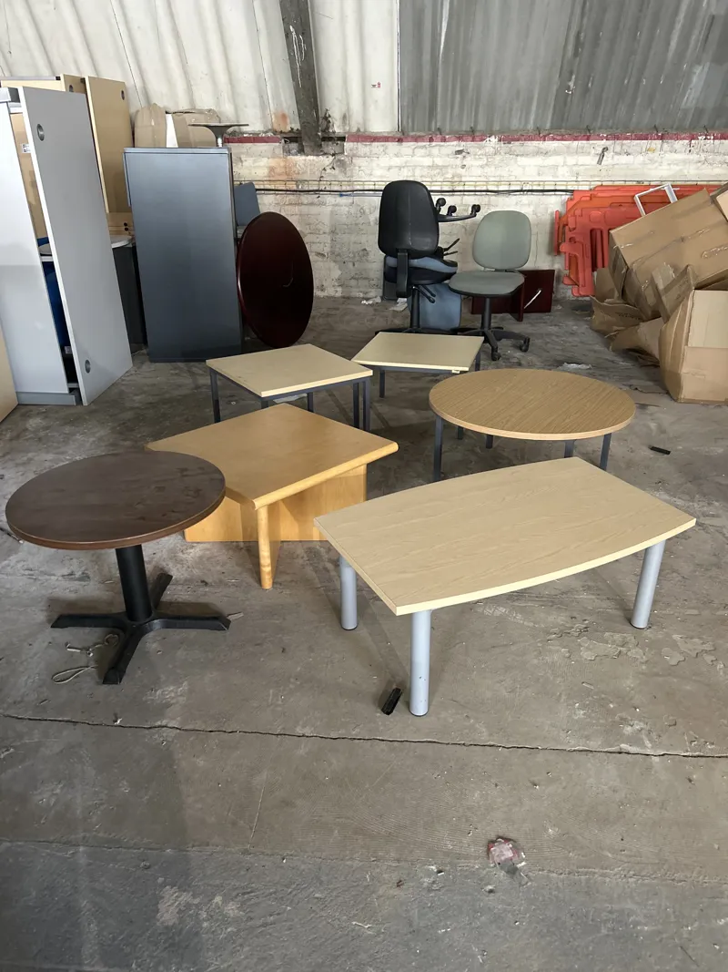 Mixed Office & Cafe Tables - Quantity 6
