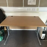 Folding Work Table with Metal Frame - Beech Top