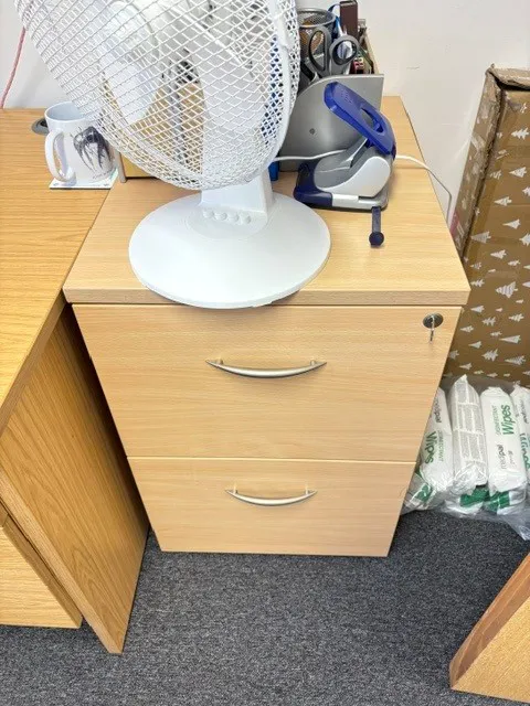 2 drawer lockable pedestal - desk high