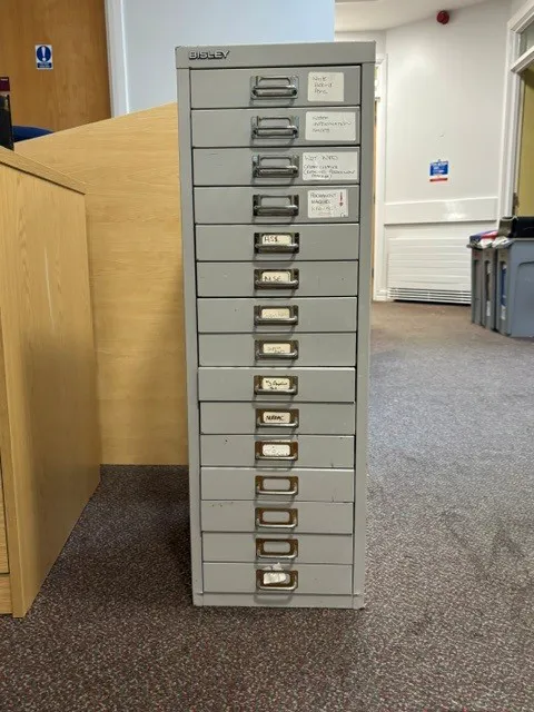 15-Drawer Metal Filing Cabinet - Lateral Storage Unit
