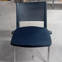 Office Task Chair with Perforated Backrest - black