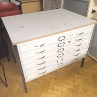 White 8-Drawer Flat File Plans Cabinet