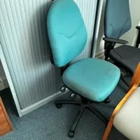 Turquoise Office Task Chair with Black Base
