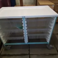 Bristol Maid Mobile Medicine/Dressing Trolley with Clear Drawers