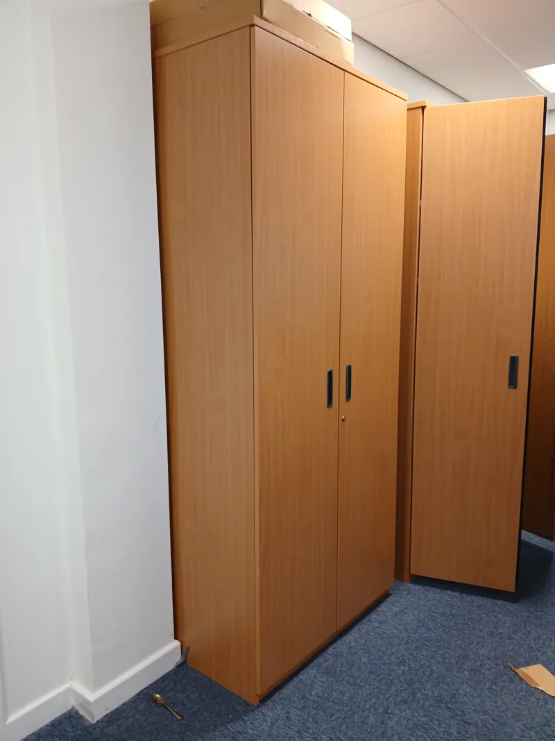 Wooden Office Storage Cupboards with Shelving and Drawers