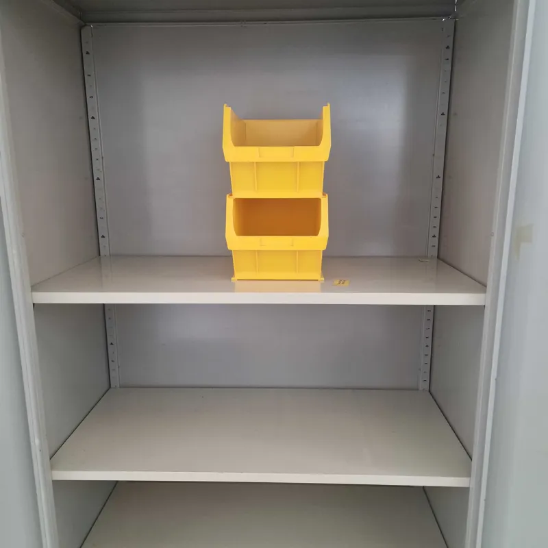 Yellow Plastic Storage Bins - Stacking (Set of 2))