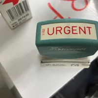 Xstamper URGENT Stamp - Teal/Green