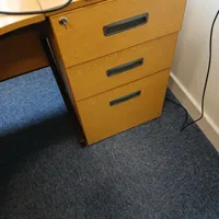 3-Drawer Wooden Storage Unit / Pedestals (Oak finish)
