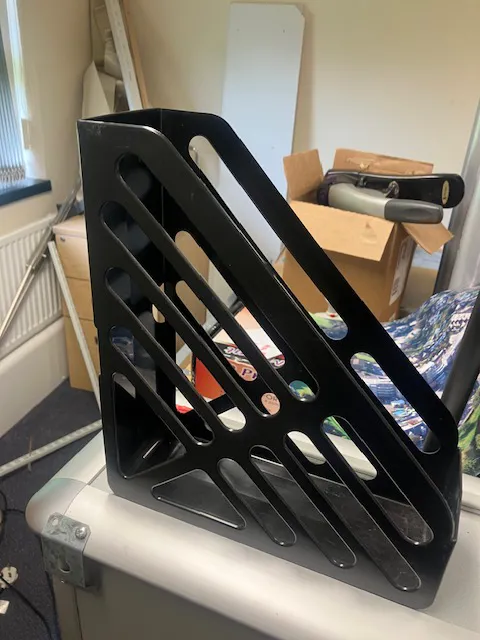 Black Plastic Desktop File Organiser -