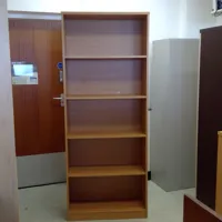 Wooden Bookcase with 5 Shelves - Medium Oak Finish
