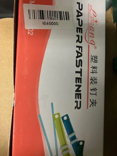 Paper Fastener Carton Box