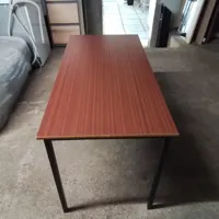 Wooden Conference Table – Reddish-Brown, Medium Length