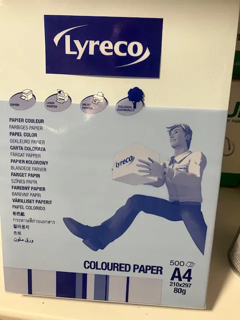 Lyreco Coloured Paper A4 500 sheets 80g