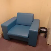 Blue faux leather Armchair