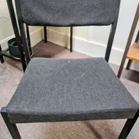 Grey Upholstered Waiting Room Chair