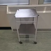 White Medical/Utility Trolley with Two Shelves and Castors