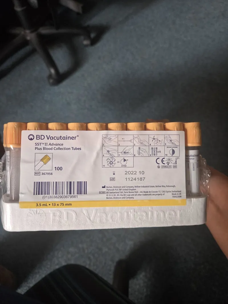 Expired BD Vacutainer SST II Advance Plus Blood Collection Tubes (100 pack)
