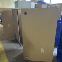 Wooden Storage Cubicles / Booth Panels - Light Oak Finish