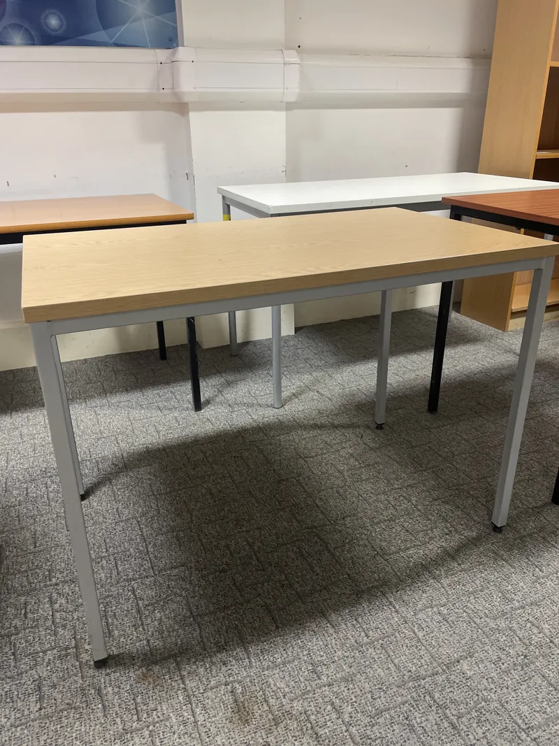Wooden Top Canteen/Meeting Tables with Metal Frames