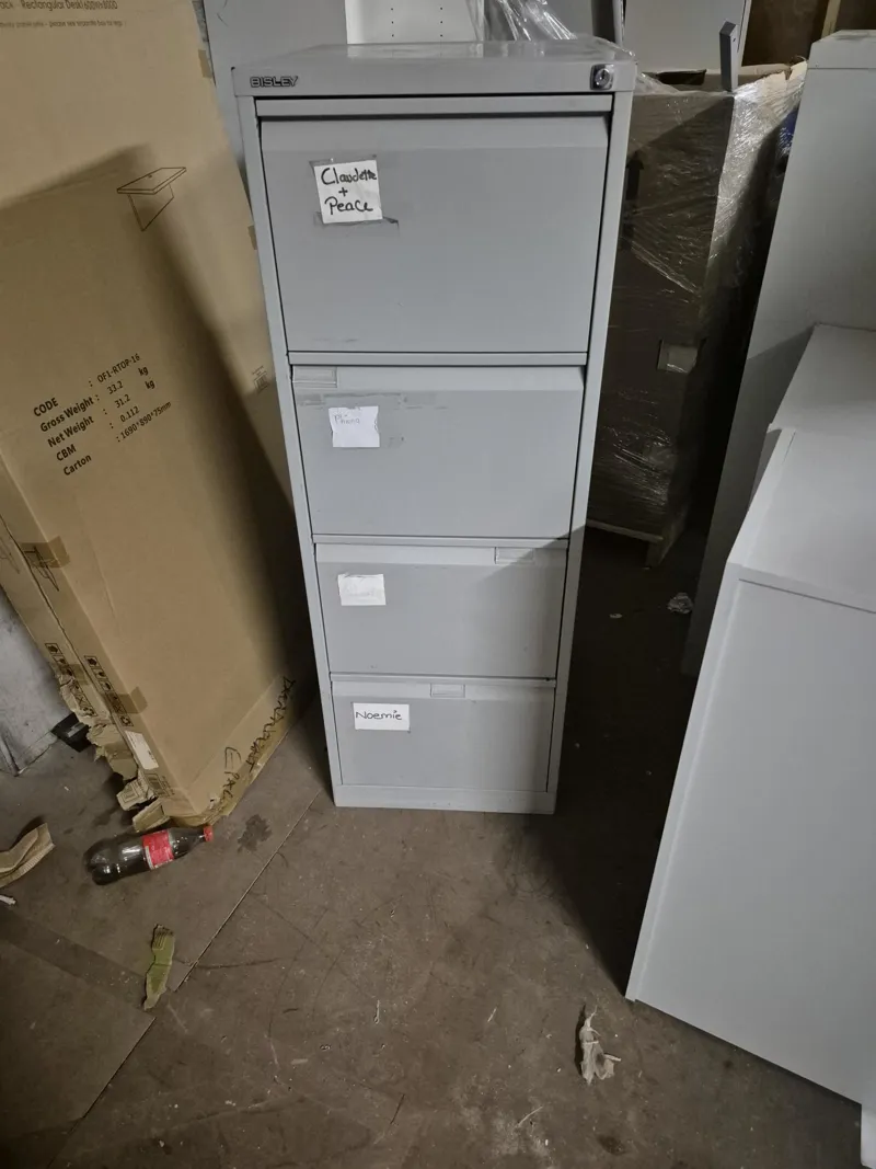 ISECO 4-Drawer White Filing Cabinet