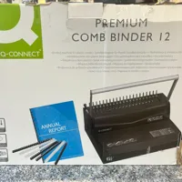 Q-Connect Premium Comb Binder 12 - Plastic Binding Machine - Manual Binder