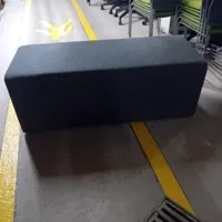Black Upholstered Bench Seat