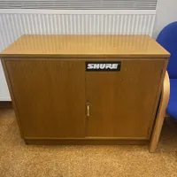 Wooden cabinet with lock