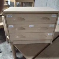 Light wood 3 drawer chest of drawers