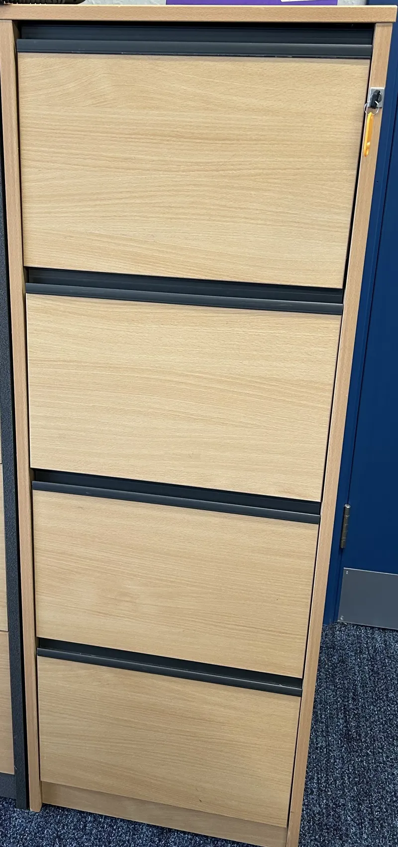 4-Drawer Wooden Filing Cabinet
