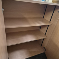 As new - Wooden Storage Cupboard with Shelves and Lockable Doors