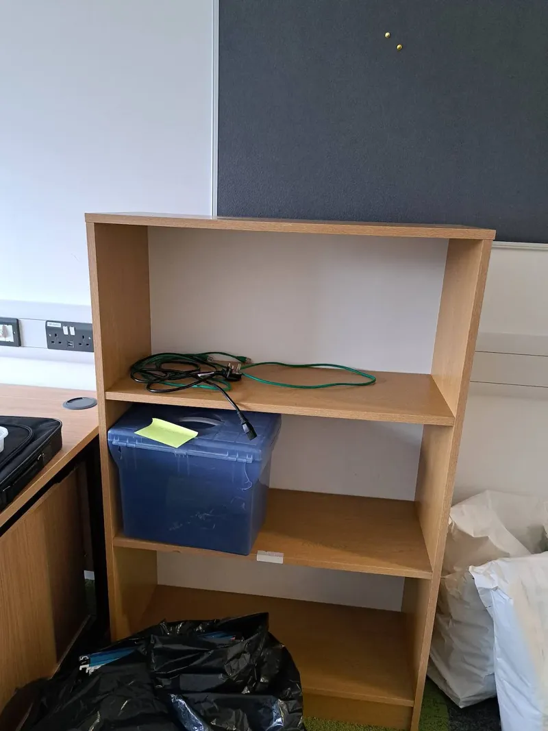 2 x Wooden Storage Shelving Unit with 4 and 3 Shelves