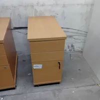 Beech Wooden Filing Pedestal with Drawers and Castors underdesk
