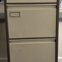 4-Drawer Filing Cabinet, Beige/Cream