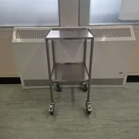 Stainless Steel Mobile Utility Trolley with Two Shelves