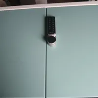 Mobile Medicine Cabinet with Digital Lock - Light Blue & White