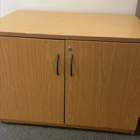 Wooden Storage Cupboard with Two Doors (No key) But opens