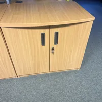 Wooden Office Storage Cabinet with Locking Doors