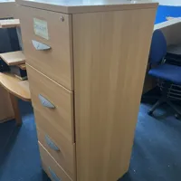 Light Oak 4-Drawer Filing Cabinet