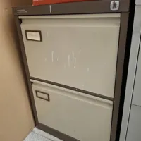 2 drawer filing cabinet with key