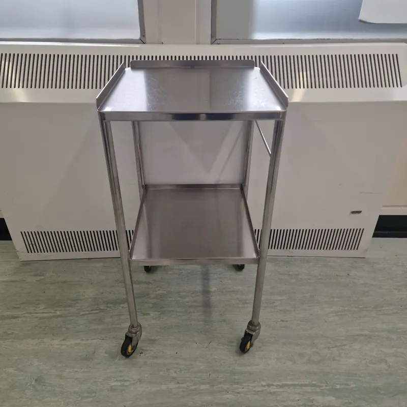 Stainless Steel Two-Tier Prep/Work Table with Castors