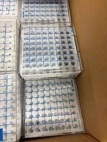 Laboratory Storage Trays - Compartmentalised Organiser Boxes (Qty 9+) - 96 with foam insert