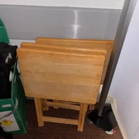 3 foldable wooden tables