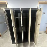 4-Door Metal Storage Locker Unit with Black Interior