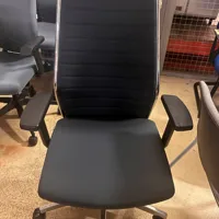 Black Ergonomic Office Chair with Arms and Casters