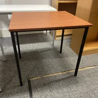 Rectangular Dining/Meeting Table - Wood Top, Black Steel Frame