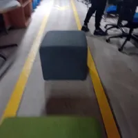 Black Upholstered stool