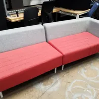 Modular Reception Sofa – Grey & Red Seating Set